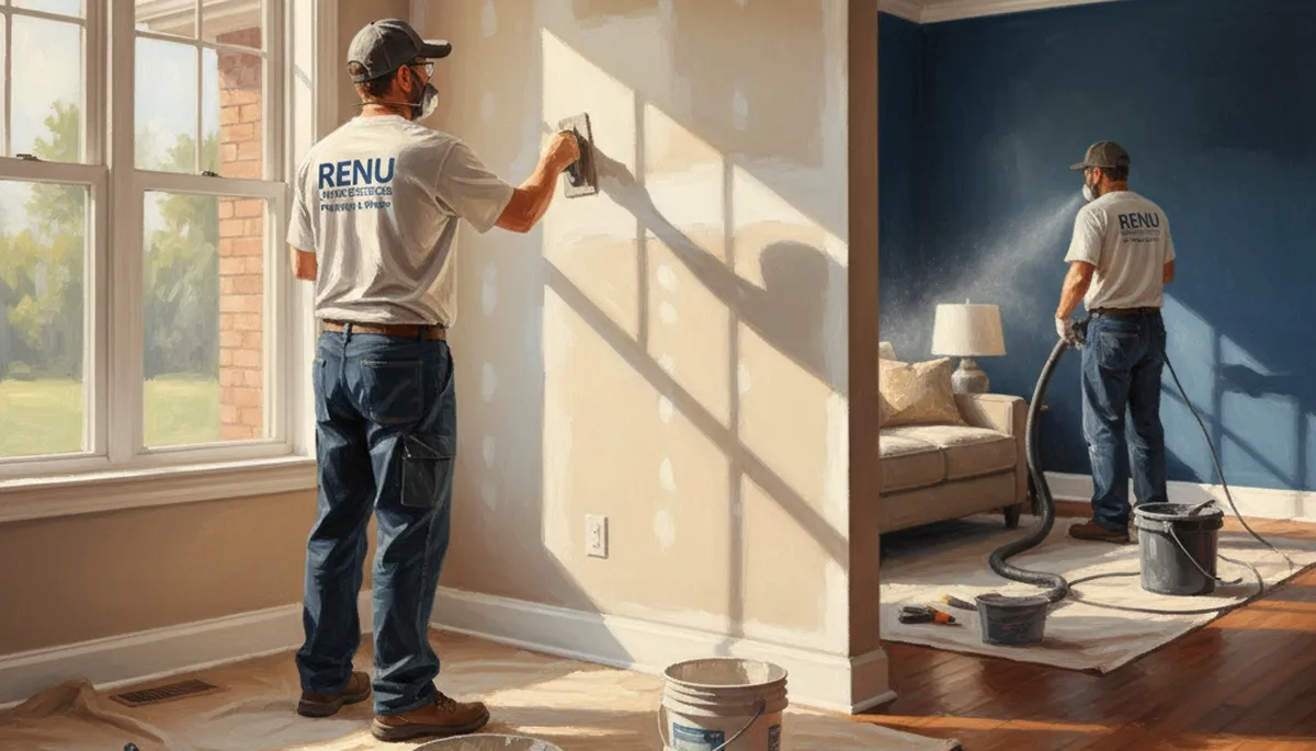 Drywall repair in Burlington, MA by Burlington Paint Pros for cracks, holes, and water damage