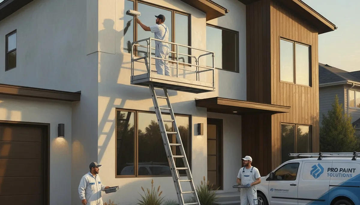 Burlington, MA house painters applying durable exterior paint for New England weather protection