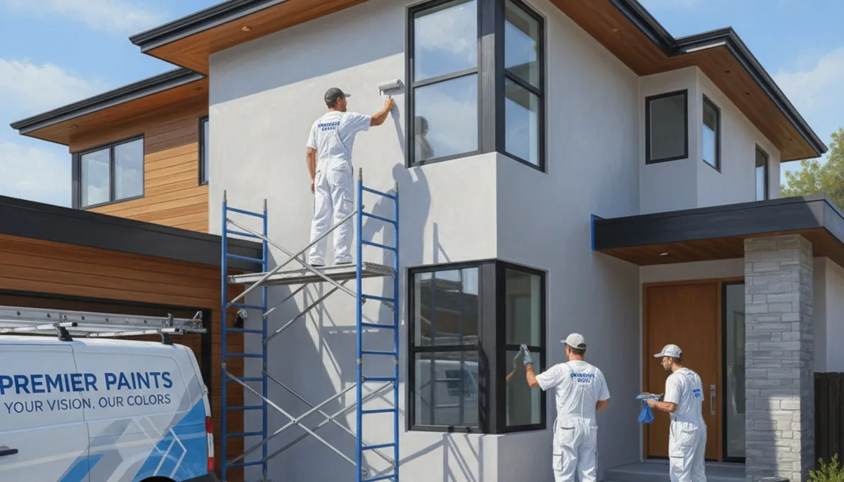 Burlington, MA house painters applying durable exterior paint for New England weather protection