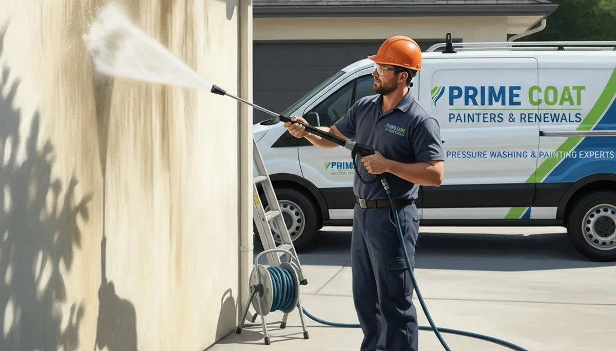 Pressure cleaning service in Burlington, MA for siding, decks, and driveways by Burlington Paint Pros