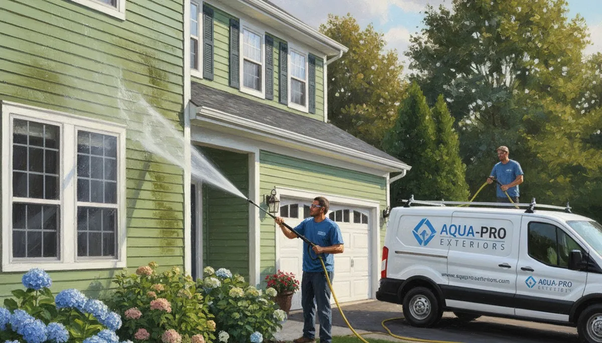 Vinyl siding pressure cleaning in Burlington, MA by Burlington Paint Pros